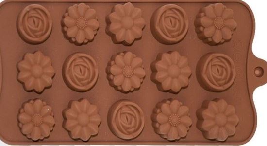 Foto de MOLDE SILICONA P/CHOCOLATE FORMA FLOR