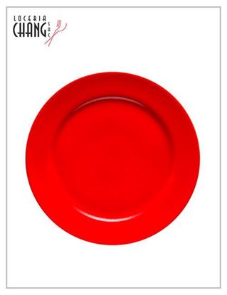 Foto de PLATO TENDIDO 23.5 CM SAMBA ROJO CORONA